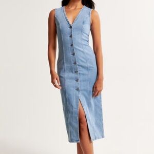 Abercrombie & Fitch Mara Vest Midi Denim Dress